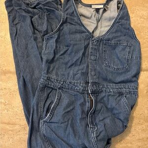 Barrel Leg Denim Jumpsuit